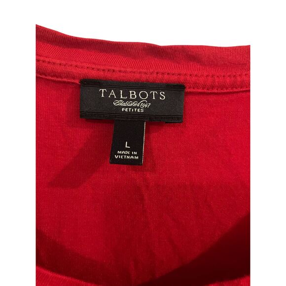 Talbots Petites Red Sleeveless Tank Top Size L - Classic Shell - Picture 5 of 5